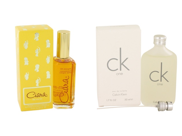 Gift set  CIARA 100% by Revlon Cologne Spray 2.3 oz And a bottle of CK ONE Eau De Toilette Pour/Spray (Unisex) 1.7 oz