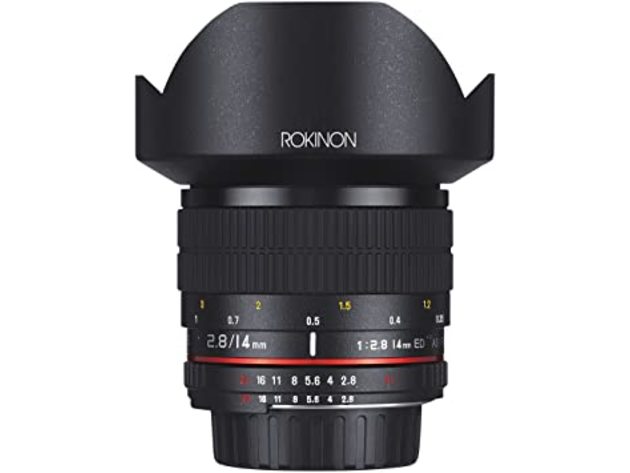 Rokinon 134345789 FE14M-C F2.8 Ultra Wide Angle 14mm Lens for Canon - Black (Used, Open Retail Box)