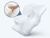 Zamat Butterfly Button-Shaped Cervical Pillow  (White)