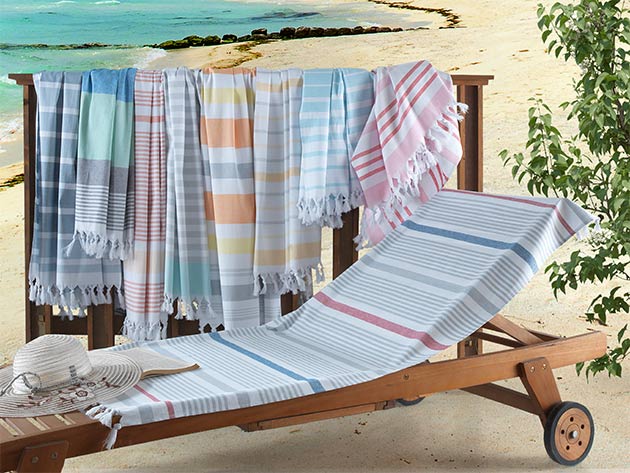 Turkish Cotton Beach Towel (Ocean)