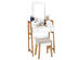 Costway Makeup Vanity Table Dressing table Cushioned Stool Set - White and Natural