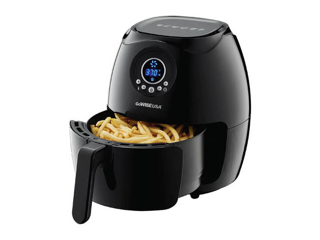 GoWISE GW22932 3.7-Quart Digital Air Fryer + 100 Recipes - Black