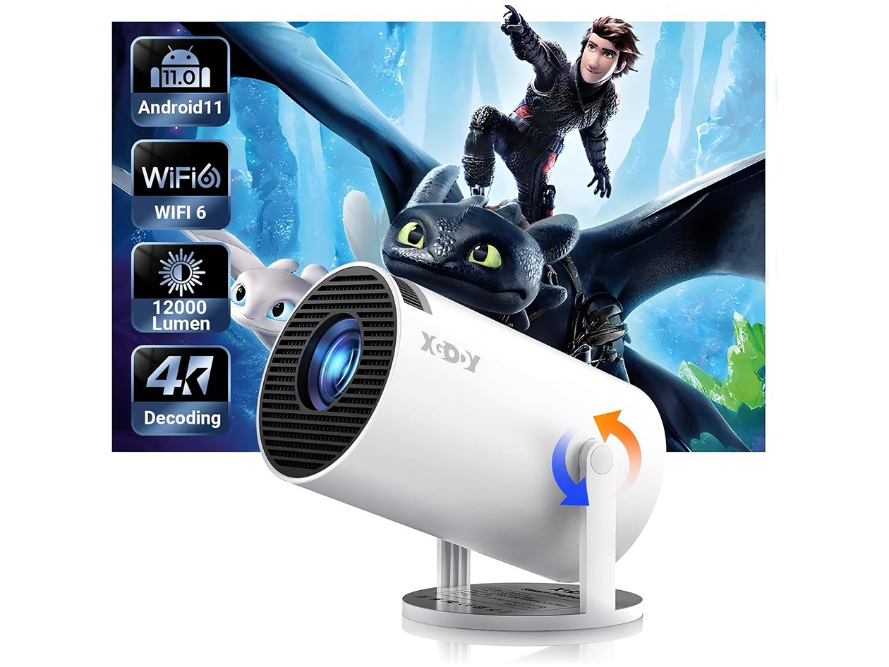 XGODY Gimbal 3 1280x720 Smart Mini Projector