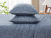 Kathy Ireland 4 Piece Heathered Jersey Knit Cotton Sheet Set (King/Denim)