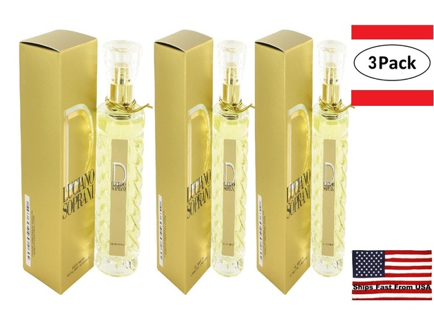 3 Pack Luciano Soprani D by Luciano Soprani Eau De Parfum Spray 3.3 oz for Women