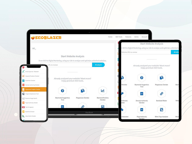 SEOBLAZER 54-in-1 Visitor Analytics & SEO Tools: Lifetime Subscription