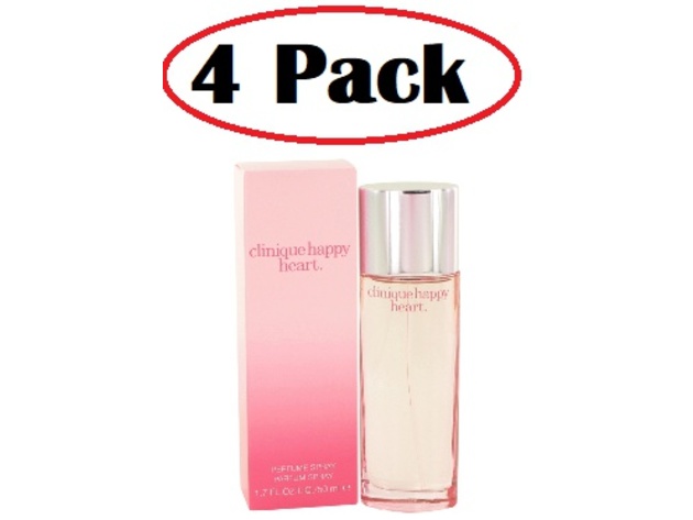 4 Pack of Happy Heart by Clinique Eau De Parfum Spray 1.7 oz