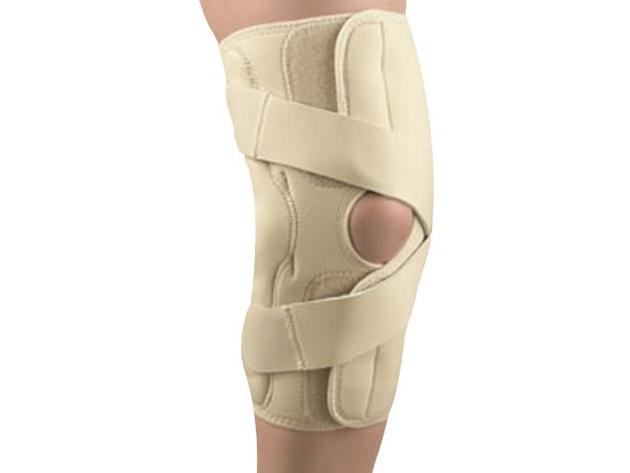 FLA Orthopedics OA Arthritis Right Knee Brace Medial Provides Therapeutic Warmth, Extra Small: 12 cm - 13cm, Beige