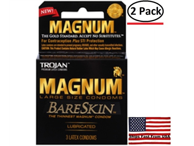 ( 2 Pack ) Trojan Magnum Bareskin - 3 Pack