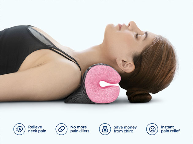 ZAMAT NekGenic™ Cervical Traction Neck Pillow with Magnetic Therapy (Pink)