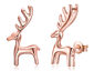 Reindeer Classic Gold Plated Stud - Rose Gold