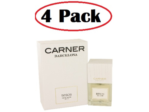 4 Pack of Besos by Carner Barcelona Eau De Parfum Spray 3.4 oz