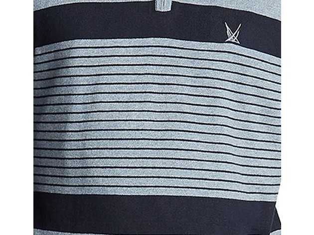 Nautica Men's Blue Sail Navtech Quarter-Zip Sweater In Engineered Stripe Blue Size XXX Large