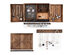 Costway Wall Mounted Jewelry Organizer Vintage Wood Jewelry Box Holder - Rustic Brown