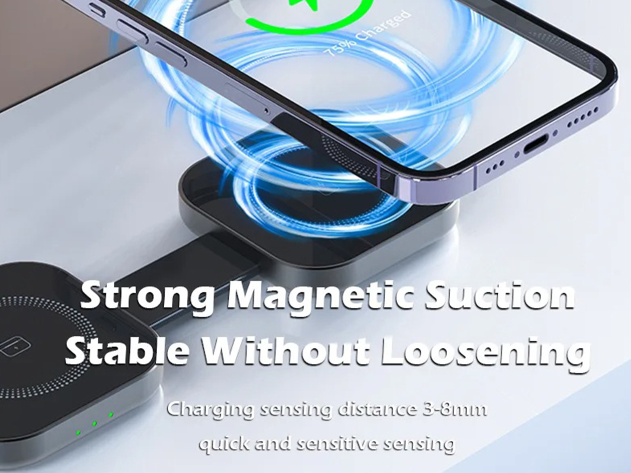 MagFold 3-in-1 Qi2 Magnetic Wireless Charging Pad