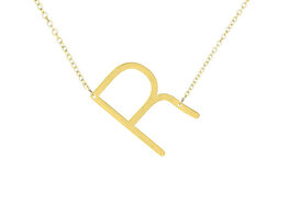 18K Gold Plated Letter "R" Necklace