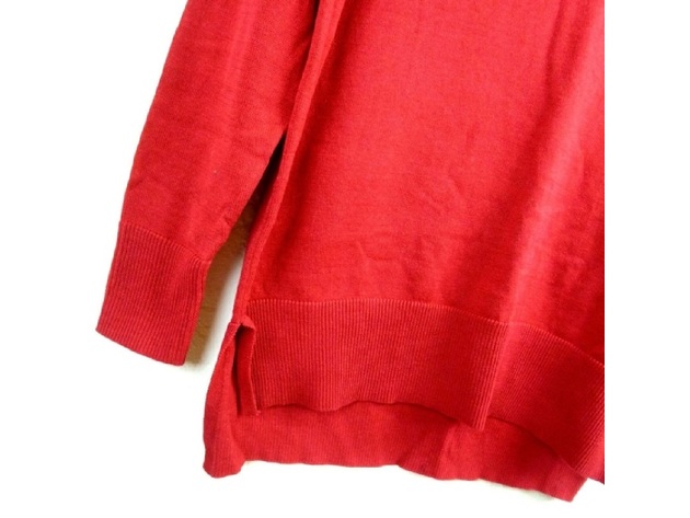 Maison Jules Women's High-Low Hem Sweater Red Size 2 Extra Large ...