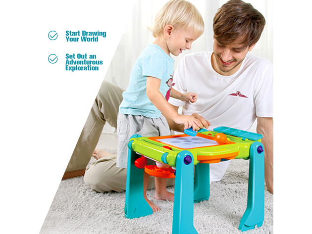 Costway 3 in 1 Sit to Stand Learning Walker Kids Activity Center