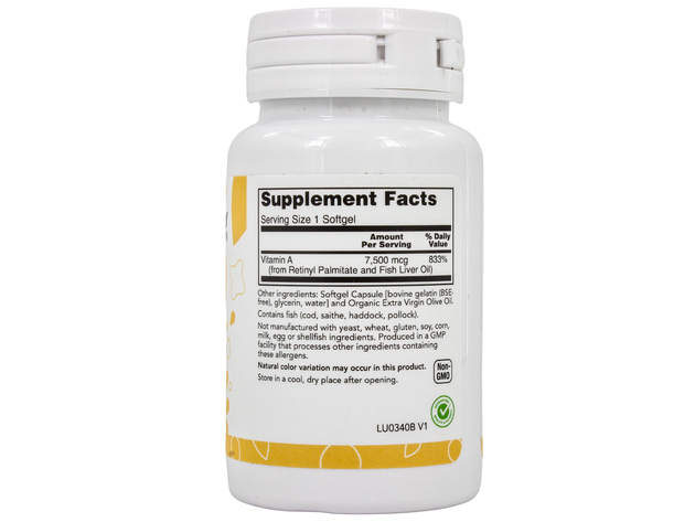 LuckyVitamin - Vitamin A 25000 IU - 100 Softgels