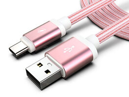 USB-C Charging Cables: 3-Pack (Pink)