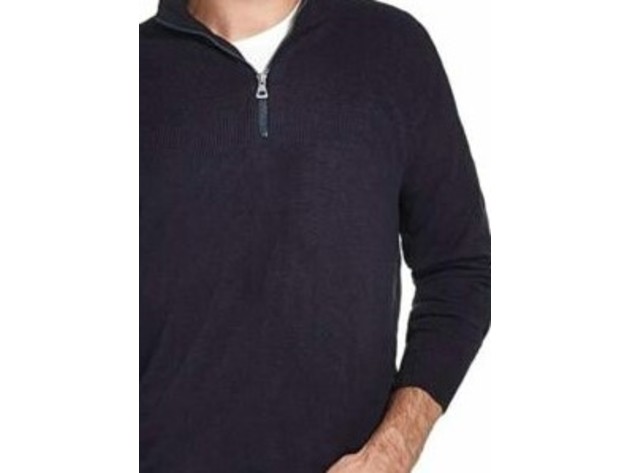 Weatherproof Vintage Men's Soft Touch Quarter-Zip Sweater Black Size XX Large