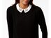 Charter Club Women's Cashmere Embellished Layered-Look Sweater  Black Size  Extra Small