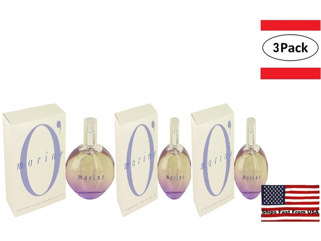 3 Pack O'Marine by Parfums O'marine Eau De Parfum Spray 3.3 oz for Women