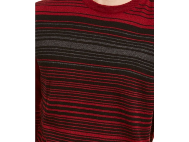 Alfani Men's  Striped Sweater Red Size Small
