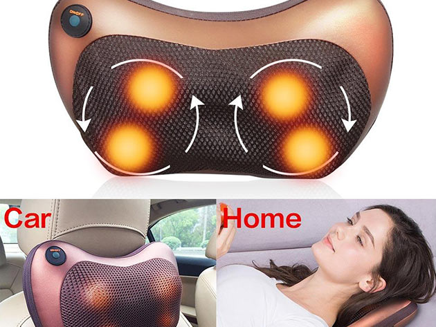 Portable 4-Headed Massage Pillow