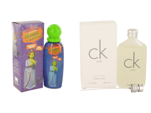Gift set  Shrek the Third by Dreamworks EDT Spray (Princess Fiona) 2.5 oz And  CK ONE EDT Pour/Spray (Unisex) 1.7 oz