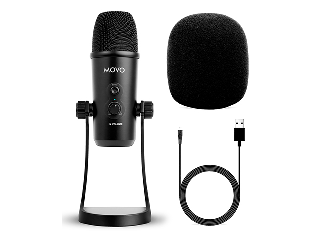 Movo UM700 USB Desktop Studio Microphone with Adjustable Polar Patterns