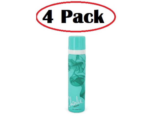 4 Pack of Charlie Enchant by Revlon Body Spray 2.5 oz