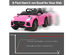 Honey Joy 12V Jaguar F-Type SVR Licensed Kids Ride On Car w/ MP3 & Lights Pink