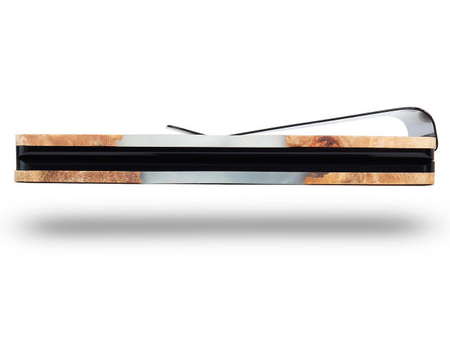 Wood & Resin Smart Wallet (Pearl White)