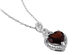 2.00 Carat (ctw) Garnet Heart Pendant Necklace in Sterling Silver with Chain