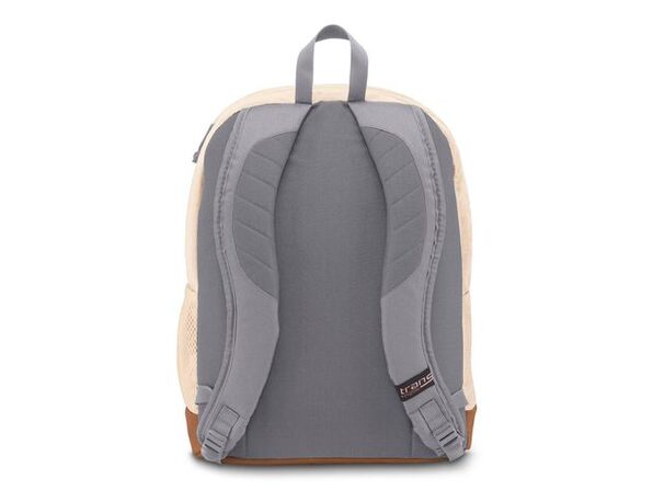 gray and tan jansport backpack Right Pack Laptop Sleeve and an internal laptop sleeve Jansport Backpack Right Pack Coconut