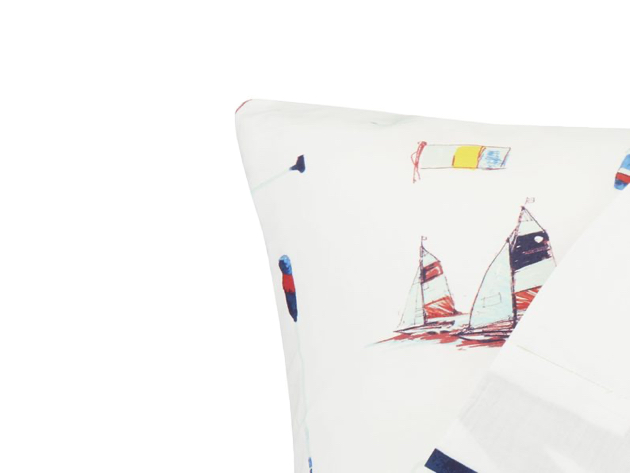 Nautica Kids Sketchy Ships Cotton-Rich Sheet Set - Full
