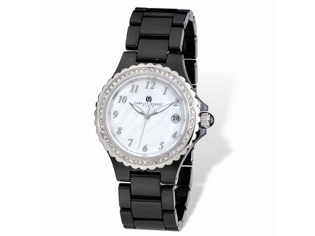 Charles Hubert Ladies Black Ceramic 38mm Watch | StackSocial display picture 2