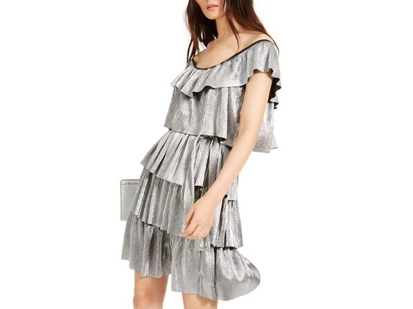 michael kors metallic dress