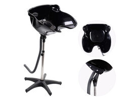Costway Pro Portable Shampoo Basin Height Adjustable Salon Hair Treatment Bowl - Black
