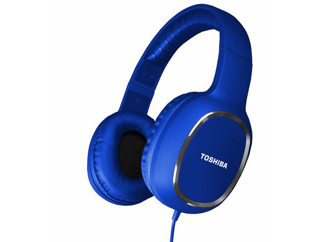 Toshiba Over Ear Sports Stereo Headphones - Blue