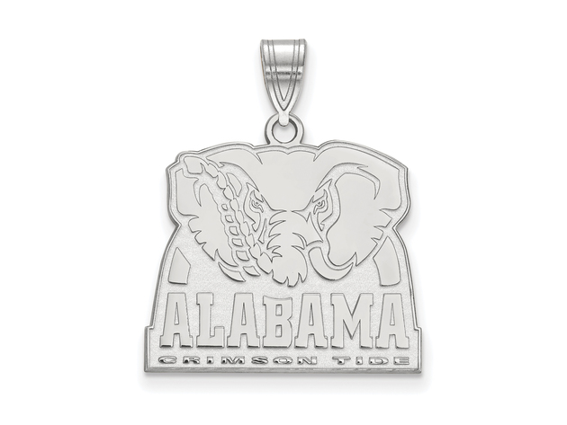 14k White Gold U. of Alabama Large Logo Pendant