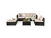 Costway 6 Piece Outdoor Patio Rattan Furniture Set Cushioned Sectional Sofa Ottoman - Brown
