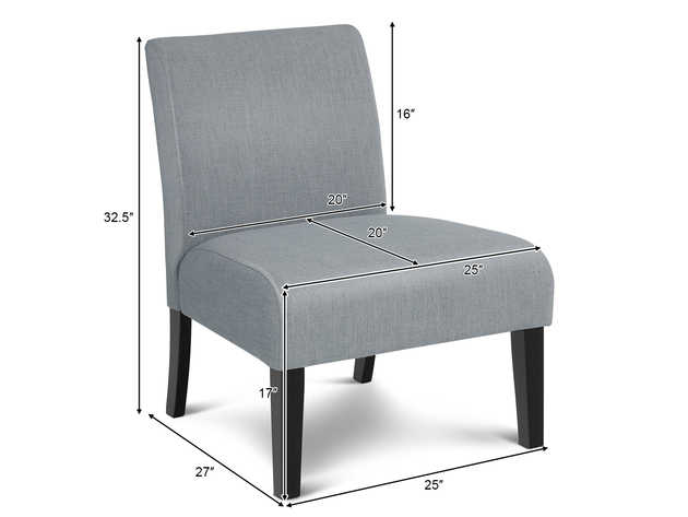 costway armless accent chair