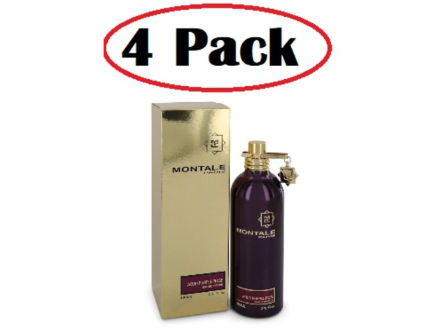 4 Pack of Montale Aoud Purple Rose by Montale Eau De Parfum Spray (Unisex) 3.4 oz