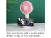 Handheld Fan Battery Operated USB Rechargeable - Green