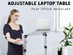 Rainbean Aluminum Adjustable & Foldable Laptop Stand (Silver)