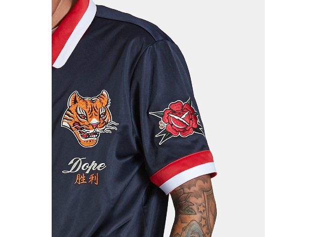 DOPE Men's Tigris Graphic Shirt Navy Size Large