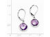 Sterling Silver Amethyst Drop Dangle Earrings 3/5 Carat (ctw)