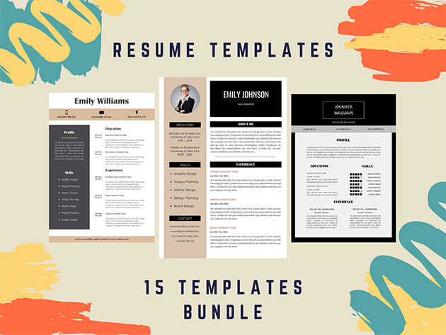 15 Resume Templates + Course Bundle